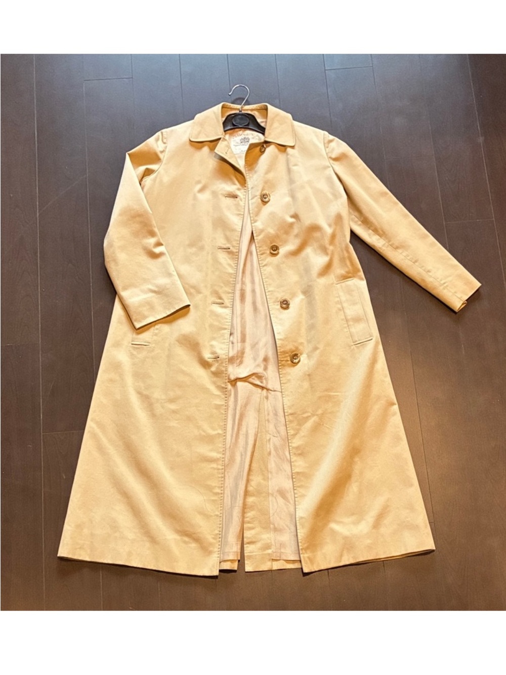 Aquascutum of London Aqua 5 classic single breasted long trench coat medium - Picture 2 of 4
